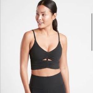 ATHLETA CINCH LONGLINE BRA TANK BLACK